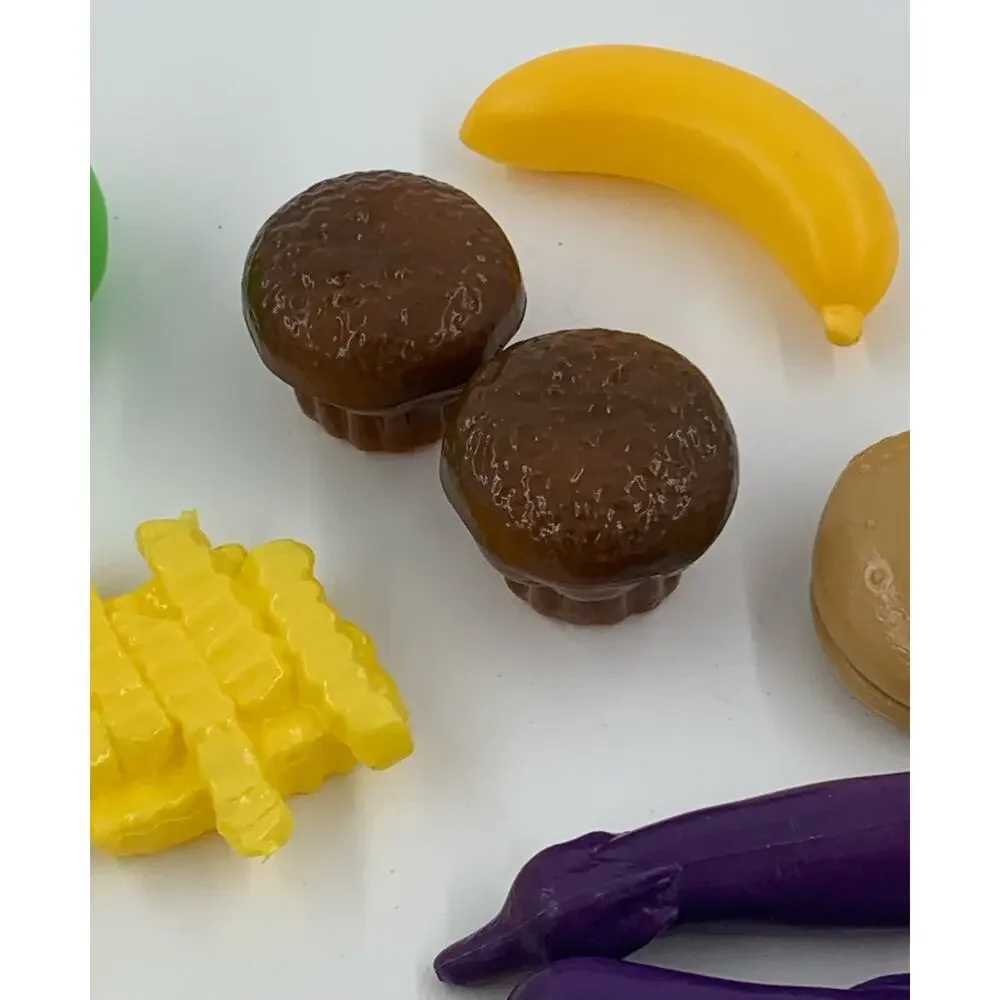 Play Food For Kids Kitchen Plastic Eggs Chips Fruits Vegetables Bread 25+ Pieces
